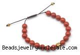 CGB9027 8mm, 10mm red jasper & drum hematite adjustable bracelets