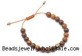 CGB9029 8mm, 10mm elephant skin jasper & drum hematite adjustable bracelets