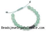 CGB9103 8mm, 10mm green aventurine & rondelle hematite adjustable bracelets