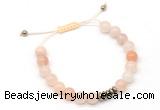 CGB9104 8mm, 10mm pink aventurine & rondelle hematite adjustable bracelets