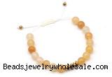 CGB9105 8mm, 10mm yellow aventurine & rondelle hematite adjustable bracelets