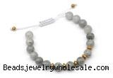 CGB9119 8mm, 10mm labradorite & rondelle hematite adjustable bracelets