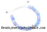 CGB9141 8mm, 10mm blue agate & cross hematite adjustable bracelets