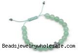 CGB9143 8mm, 10mm green aventurine & cross hematite adjustable bracelets