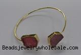 CGB920 13*18mm - 15*20mm freeform druzy agate gemstone bangles