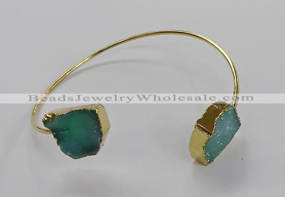 CGB922 13*18mm - 15*20mm freeform druzy agate gemstone bangles