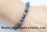 CGB9241 8mm, 10mm blue spot stone & drum hematite power beads bracelets