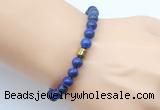 CGB9242 8mm, 10mm lapis lazuli & drum hematite power beads bracelets