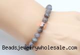 CGB9260 8mm, 10mm Botswana agate & drum hematite power beads bracelets