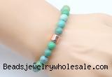 CGB9267 8mm, 10mm grass agate & drum hematite power beads bracelets