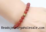 CGB9268 8mm, 10mm red agate & drum hematite power beads bracelets