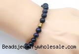 CGB9279 8mm, 10mm purple tiger eye & drum hematite power beads bracelets