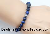 CGB9282 8mm, 10mm blue tiger eye & drum hematite power beads bracelets