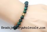 CGB9283 8mm, 10mm green tiger eye & drum hematite power beads bracelets