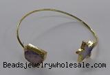 CGB929 15*20mm - 18*18mm freeform & star druzy agate bangles