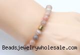 CGB9290 8mm, 10mm rainbow moonstone & drum hematite power beads bracelets