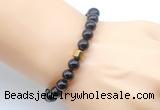 CGB9291 8mm, 10mm garnet & drum hematite power beads bracelets