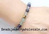 CGB9292 8mm, 10mm fluorite & drum hematite power beads bracelets