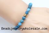 CGB9295 8mm, 10mm apatite & drum hematite power beads bracelets