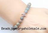 CGB9365 8mm, 10mm serpentine jasper & cross hematite power beads bracelets