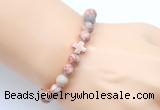 CGB9366 8mm, 10mm red net jasper & cross hematite power beads bracelets