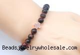 CGB9392 8mm, 10mm red tiger eye & cross hematite power beads bracelets