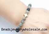 CGB9408 8mm, 10mm seaweed quartz & cross hematite power beads bracelets