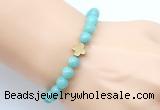 CGB9411 8mm, 10mm amazonite & cross hematite power beads bracelets