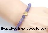 CGB9418 8mm, 10mm matte amethyst & cross hematite power beads bracelets