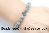 CGB9454 8mm, 10mm matte sesame jasper & cross hematite power beads bracelets