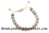 CGB9475 8mm, 10mm serpentine jasper & rondelle hematite adjustable bracelets