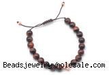 CGB9502 8mm, 10mm red tiger eye & cross hematite adjustable bracelets