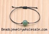 CGB9916 Fashion 12mm green aventurine adjustable bracelet jewelry