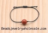 CGB9923 Fashion 12mm red jasper adjustable bracelet jewelry