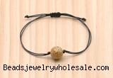 CGB9927 Fashion 12mm picture jasper adjustable bracelet jewelry