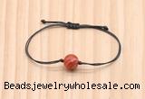 CGB9957 Fashion 12mm red banded agate adjustable bracelet jewelry