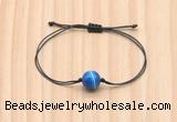 CGB9958 Fashion 12mm blue banded agate adjustable bracelet jewelry