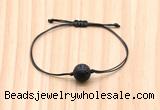 CGB9966 Fashion 12mm black lava adjustable bracelet jewelry