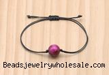 CGB9971 Fashion 12mm red tiger eye adjustable bracelet jewelry