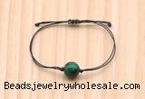 CGB9972 Fashion 12mm green tiger eye adjustable bracelet jewelry