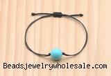 CGB9976 Fashion 12mm blue howlite adjustable bracelet jewelry