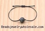 CGB9985 Fashion 12mm black labradorite adjustable bracelet jewelry