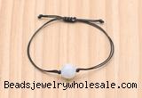 CGB9987 Fashion 12mm white moonstone adjustable bracelet jewelry