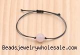 CGB9992 Fashion 12mm faceted rose quartz adjustable bracelet jewelry