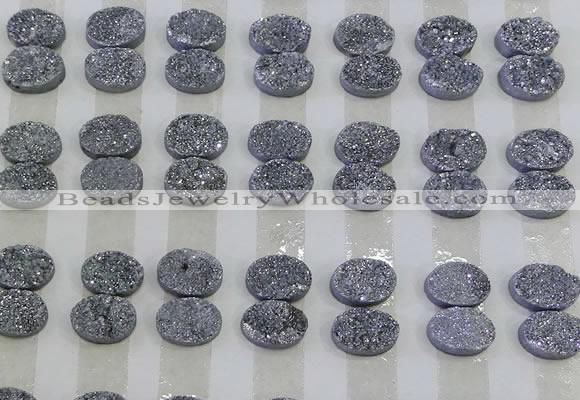 CGC156 8*10mm oval druzy quartz cabochons wholesale