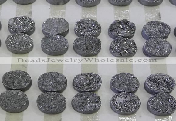 CGC184 13*18mm oval druzy quartz cabochons wholesale