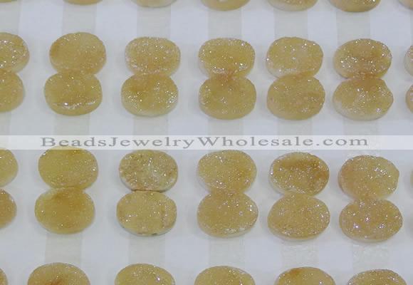 CGC196 15*20mm oval druzy quartz cabochons wholesale