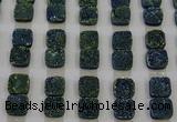 CGC226 12*12mm square druzy quartz cabochons wholesale