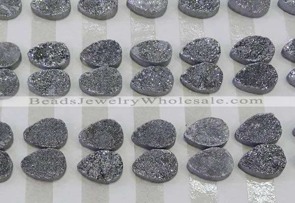 CGC266 15*20mm flat teardrop druzy quartz cabochons wholesale