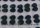 CGC269 15*20mm flat teardrop druzy quartz cabochons wholesale